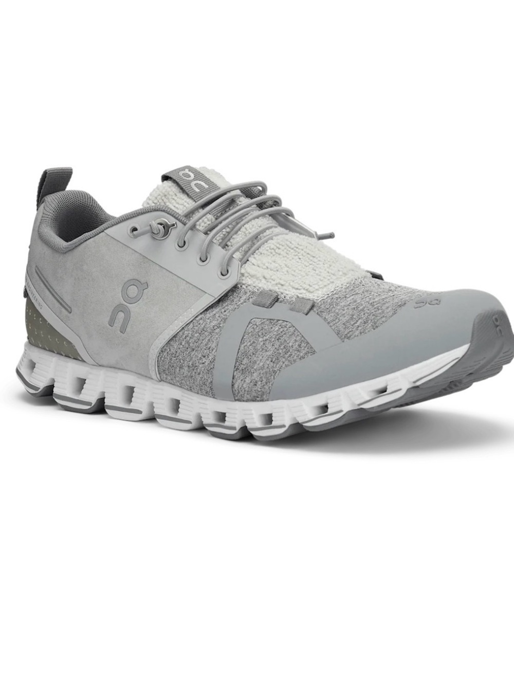 On Cloud Terry Running Shoes Grey Neutral | Women's Size 7.5